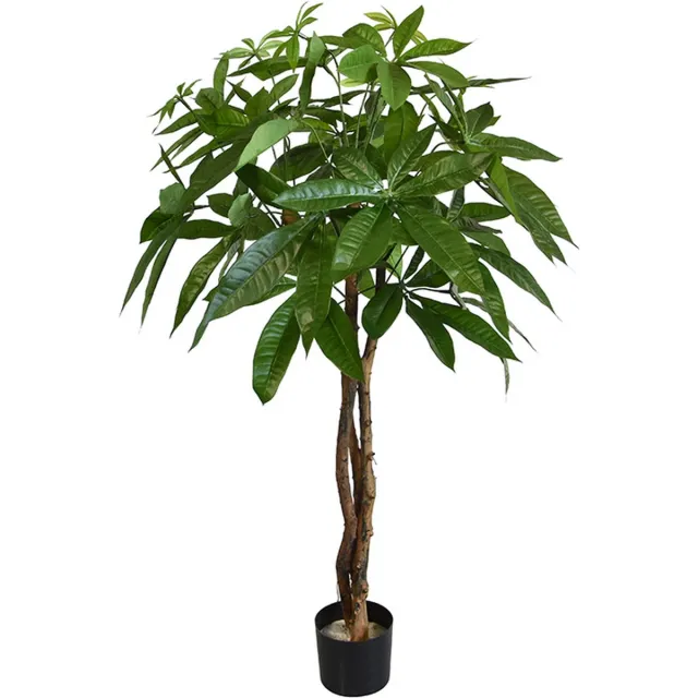 maxifleur Kunstplanten Pachira bal kunstplant op stam 75cm Groen