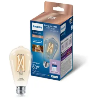 Philips Slimme Ledfilamentlamp St64 E27 7w Transparant