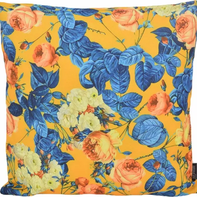 Gek op Kussens! Floral Lima Kussenhoes | Outdoor / Buiten | Katoen / Polyester | 45 x 45 cm Geel