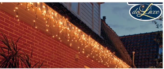 Anna's Collection Ijspegelverlichting lichtsnoeren - 200 led lampjes - warm wit - 8 m - Ijspegellampjes - Kerstverlichting