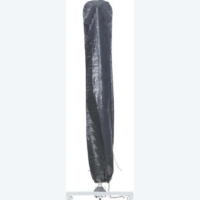 AllSeasons Covers beschermhoes parasol - grijs - tot Ø 450 cm - 1 stuk - weerbestendig en duurzaam