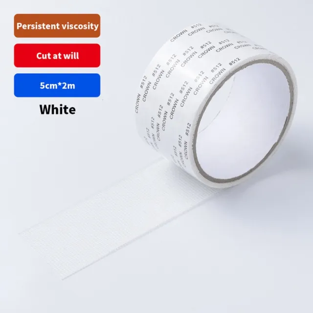 N.E.M. Luxe Muggennet Reparatie Tape - Muggengaas Plakband - Gaas Wonen - Klussen Horren Tool - Horrengaas Tools - wit 5x200cm
