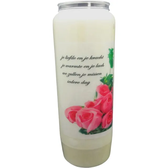 Spaas Noveenkaars Spreuk 012 - 9 dagen brander (5 stuks) wit