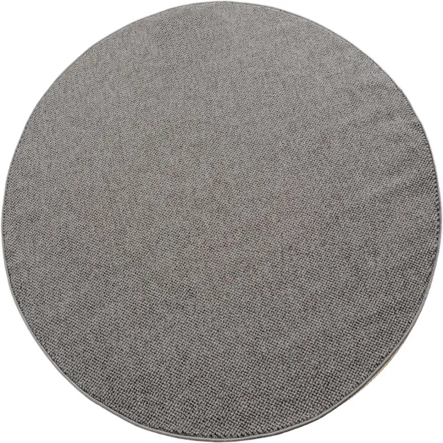 Ayyildiz Helix Vloerkleed Grijs 200 cm rond – Effen Laagpolig Tapijt – Modern Machinaal Geweven Vloerkleed voor Woonkamer, Slaapkamer en Keuken