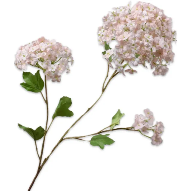 Silk-ka Kunstbloem-Zijden Bloemen Sneeuwbal Tak Roze 69 cm