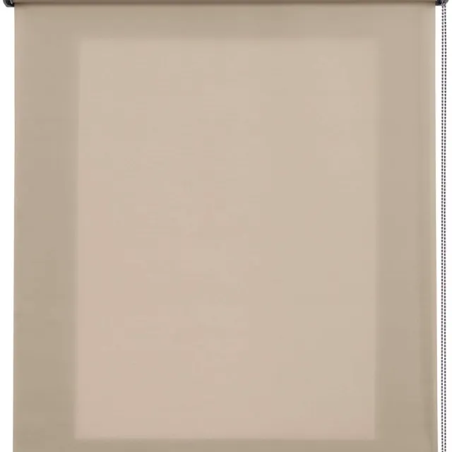 Storesdeco Premium doorschijnend rolgordijn met aluminium afwerkingen, Beige 140x250 cm