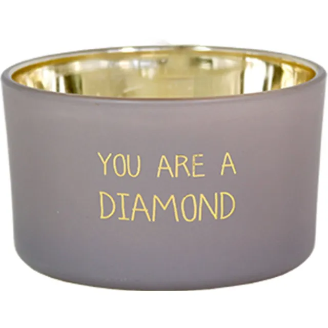 MY FLA My Flame Geurkaars" You are a diamond" sojakaars grijs