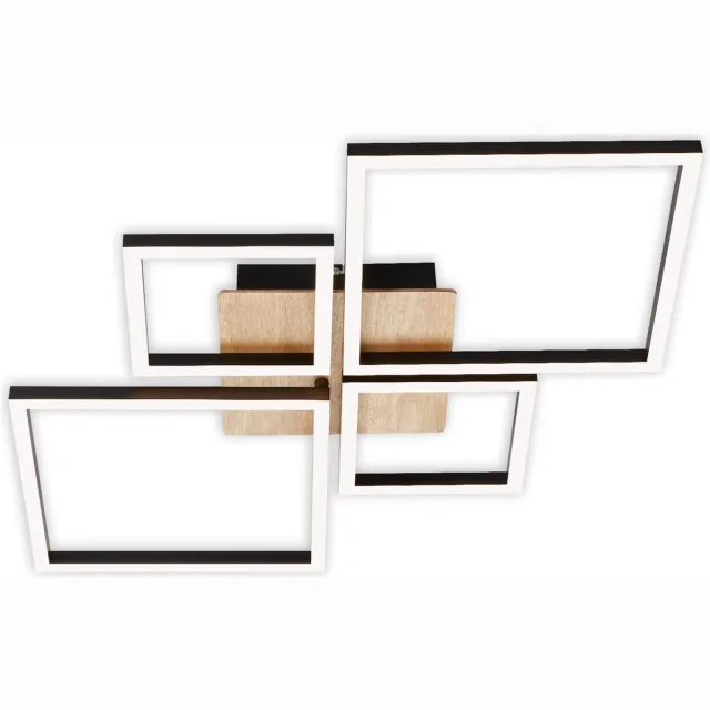 Briloner FRAME - LED Plafonniére - plafondlamp dimbaar - draaibaar - memory functie - 48W zwart