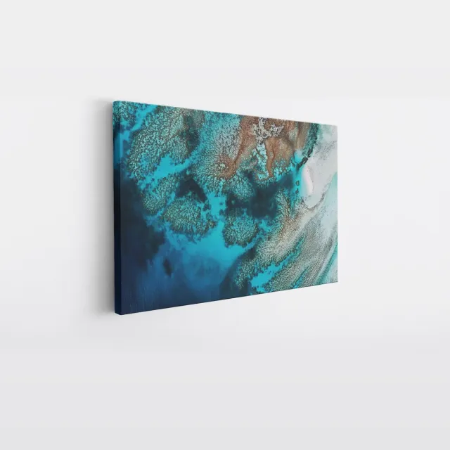Saammp Canvas Schilderij - Zee - Abstract - 40x30 - Foto op canvas - Wanddecoratie - Muurdecoratie Woonkamer - Kantoor Decoratie Multicolor
