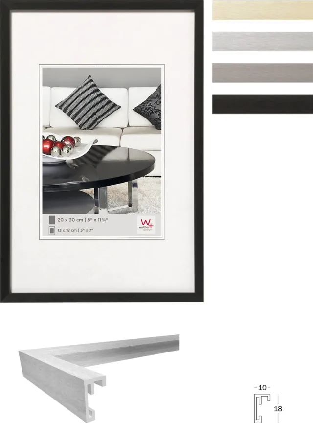 Walther Chair - Fotolijst - Fotoformaat 29,7x42 cm (DIN A3) - zwart