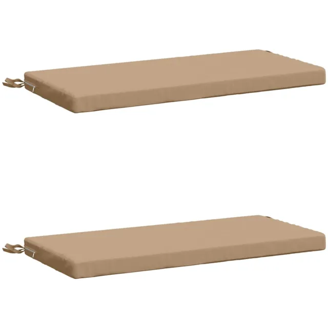 vidaXL Bankkussens - SOEST - 2 - st - 100% - Polyester - Zand - 80 - x - 40 - x - 5 - cm