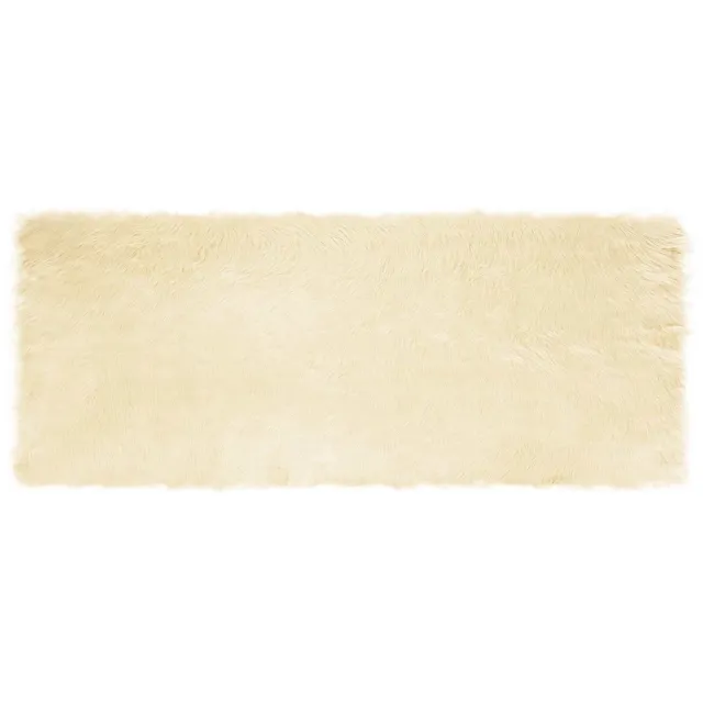 vidaXL Tapijt - van - imitatie - schapenvacht - TAFALLA - Crèmekleurig - Polyester