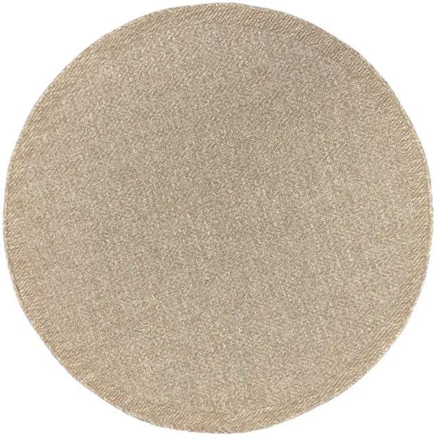 TapisTrend Designer tapijt Naturel 120 cm rond Modern natuurlijk vloerkleed Jute met een fijn visgraatpatroon en gevlochten effect, geschikt voor de woonkamer, slaapkamer