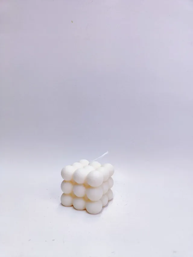 VedderHandmade Set van 4 grote bubbel kaarsen - Premium sojawas (eco) - bubbelkaars - bubble candle wit