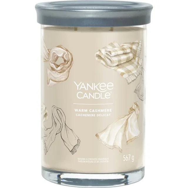 Yankee Candle Warm Cashmere Large Tumbler Geurkaars - 100 branduren - twee lonten Beige