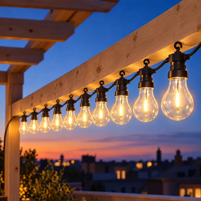 Levano Lichtsnoer Buiten - Tuinverlichting - Buitenverlichting - Lichtslinger - Lampjes Slinger - Feestverlichting - Tuinlampjes - Partylights voor Buiten - Balkon Verlichting - Partytent Verlichting - Sfeerverlichting - Feestlampjes - IP44
