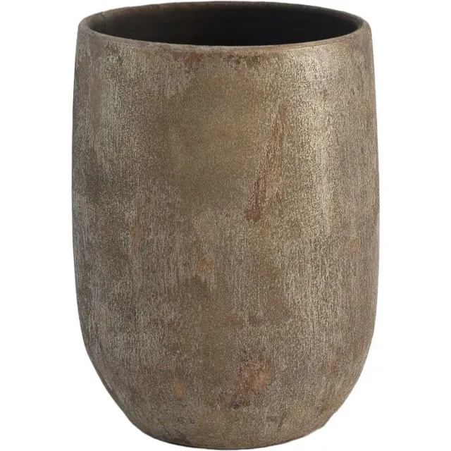 HS Potterie Pot Vaas Avion Beige 26 x 40 bruin
