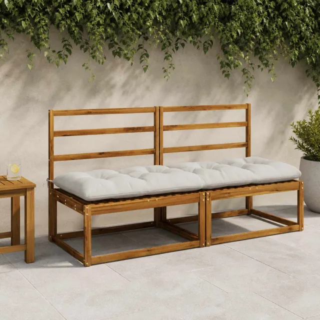vidaXL Bank Kussens VIANEN 2 st 100% Polyester Wit 180 x 60 x 12 cm