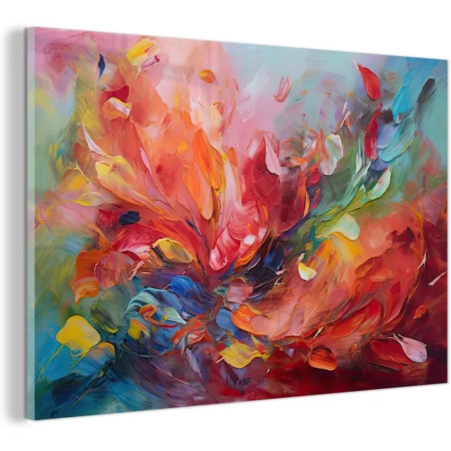 Unyqoos Moderne glaskunst wanddecoratie voor woonkamer en slaapkamer 60x40 cm Meerkleurig