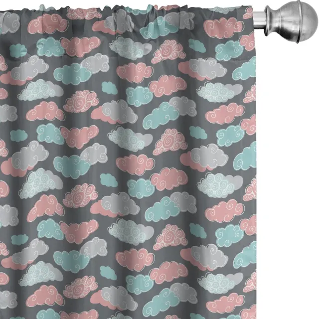 ABAKUHAUS Wolkengordijnen – 2x panelen, 75×225 cm, multicolor Mehrfarbig