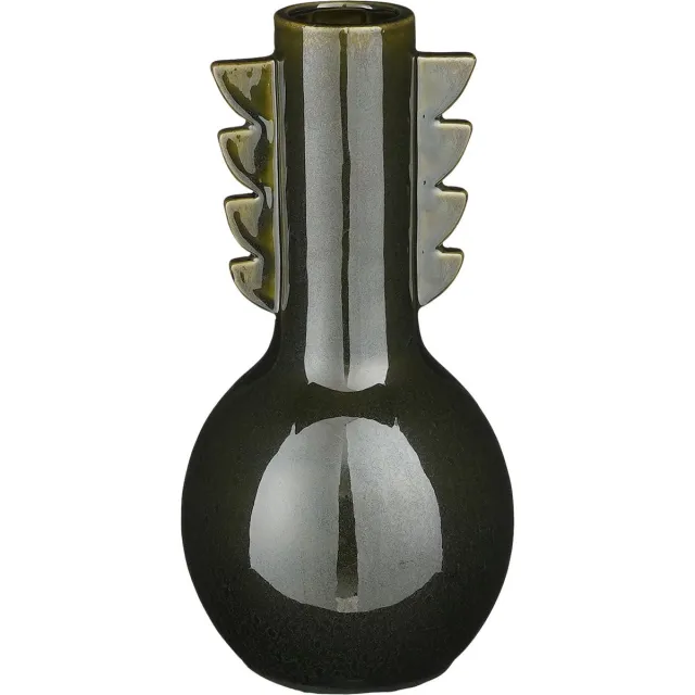 Mica Decorations Lana Vaas - H29 x Ø29 cm - Keramiek - Donkergroen