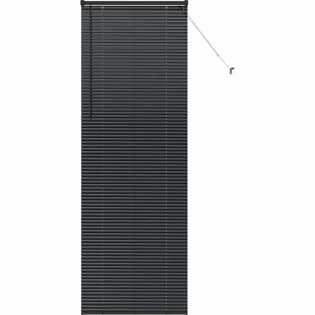 vidaXL Venetiaanse - jaloezie - Zwart - 220 - x - 105 - cm - 25 - mm - Aluminium