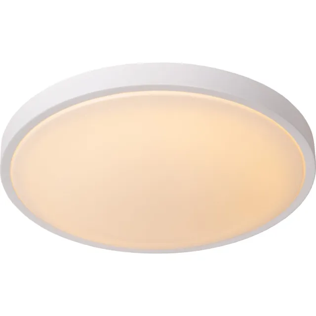 Lucide DASHER - Plafonnière (Plafondlamp) Badkamer - Ø 41 cm - LED - 1x24W 2700K - IP44 - Bewegingssensor - Wit