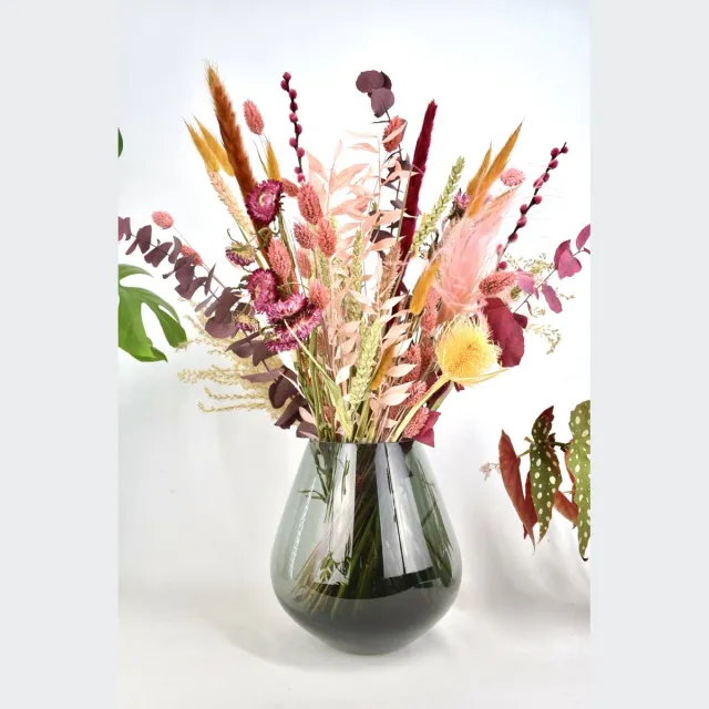 Natuurlijk Bloemen Droogbloemen - boeket 50cm - Golden Mix Wit