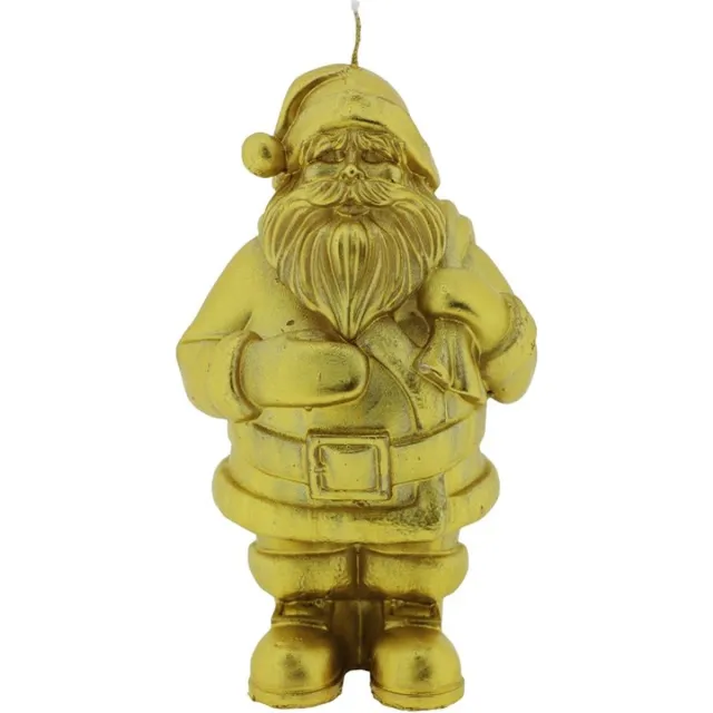 Home Society Kaars - Kerstkaars - Kerstman - Santa - Goud - 21x14x7cm