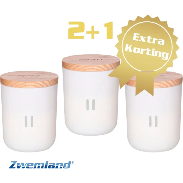 Rento Geurkaars Berken - 2+1 Gratis - Aromatherapie Wit