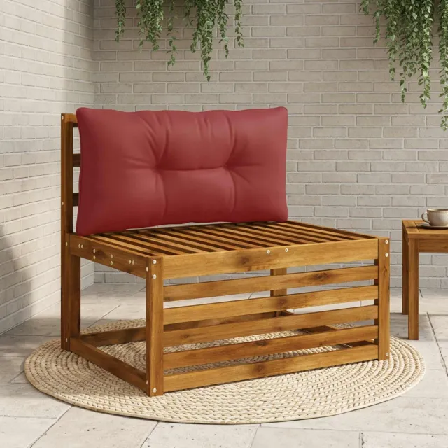 vidaXL Rugkussen PUTTEN 100% Polyester Wijnrood 70 x 40 x 10 cm