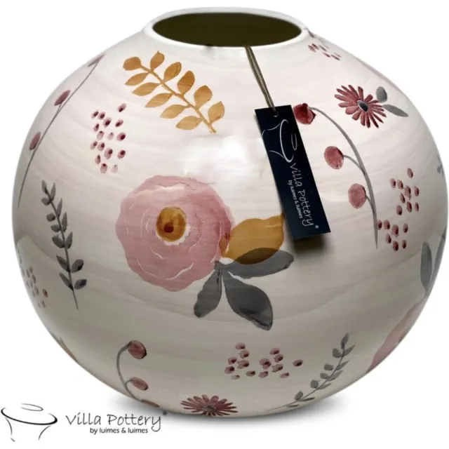 Irishflowers Vaas - Villa Pottery - Decoratie - Woondecoratie - Keramiek - Cadeau - Kerstcadeau - Sinterklaascadeau - Salerno 7_2B Roze