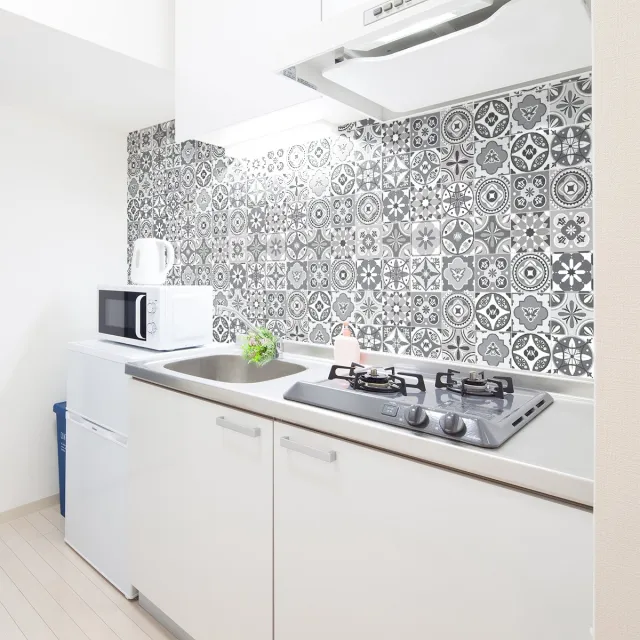 Ambiance Sticker Zelfklevende tegelmuurstickers voor keuken en badkamer - 30 Azulejos Ariel tegelstickers - 30 stickers 10x10cm Multi color