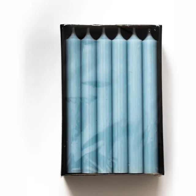 Branded by Dinerkaarsen 19,5 cm | Light Blue | 18 stuks | Lichtblauw