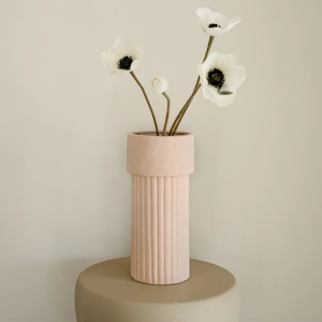 Indore Home Vaas Mary - Bloemenvaas - Woonkamer decoratie - Vaas Roze