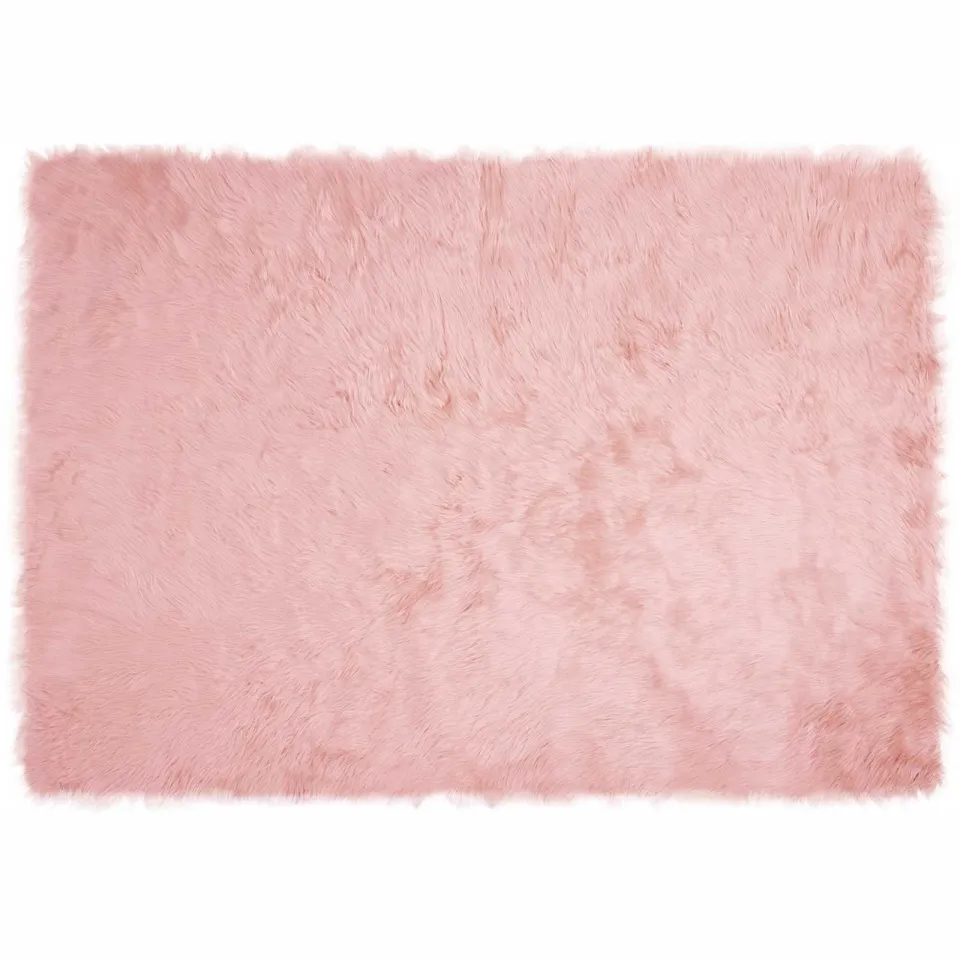vidaXL Tapijt van imitatie TAFALLA Roze 140 x 200 cm Polyester