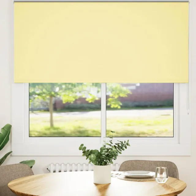 vidaXL Rolgordijn verduisterend 155x150 cm stofbreedte 151,6 cm geel