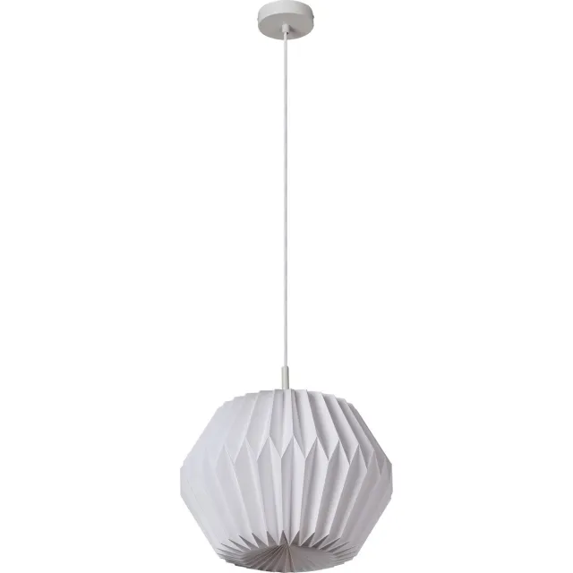 Osram DECOR Papieren Lantaarn Edelsteen hanglamp E27 Wit 350mm, opvouwbare papieren lamp, voor moderne ruimtes