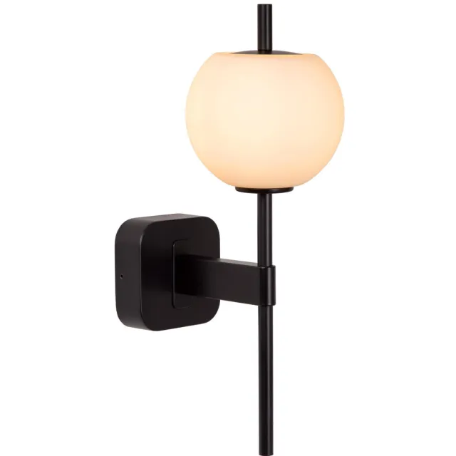 Lucide ELDA - Wandlamp Badkamer - 1xG9 - IP44 - Zwart