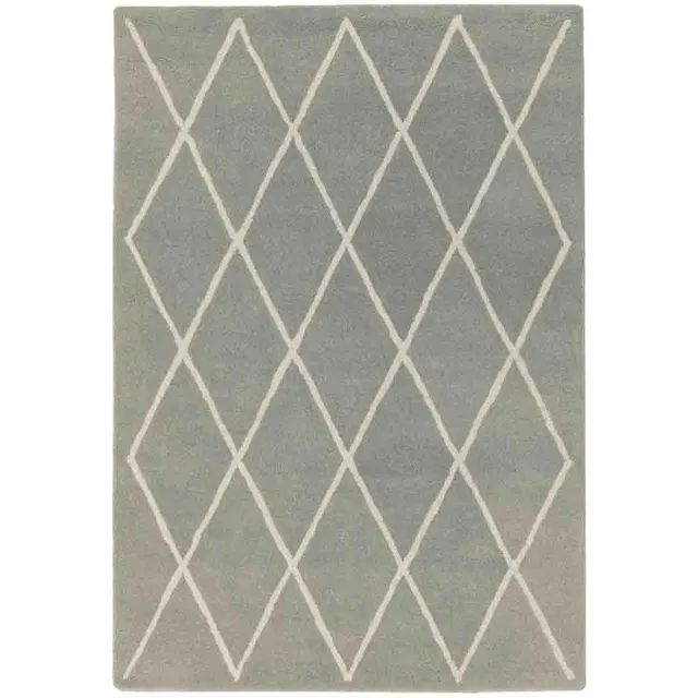 Eazy Living Easy Living - Albany-Diamond-Silver Vloerkleed - 160x230 - Rechthoek - Laagpolig Tapijt - Modern - Grijs