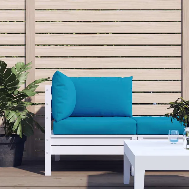 vidaXL Palletkussens 3 st oxford stof lichtblauw blauw