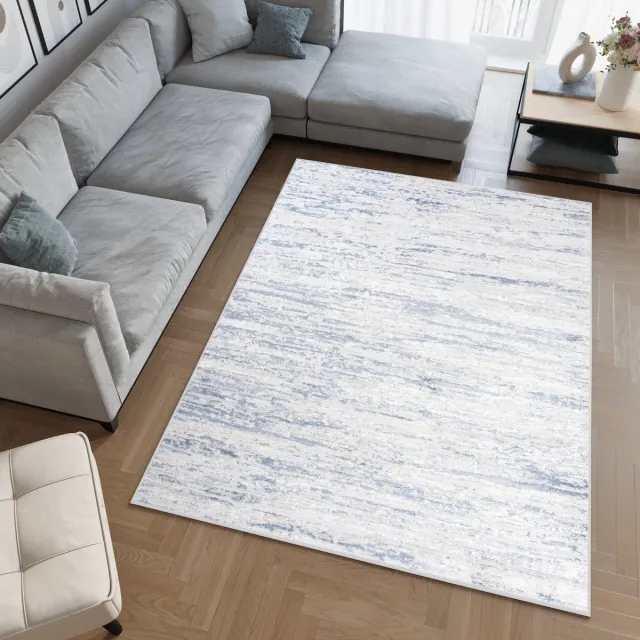 Tapiso Sky Vloerkleed Grijs Lijnen Woonkamer Tapijt Maat - 140x200