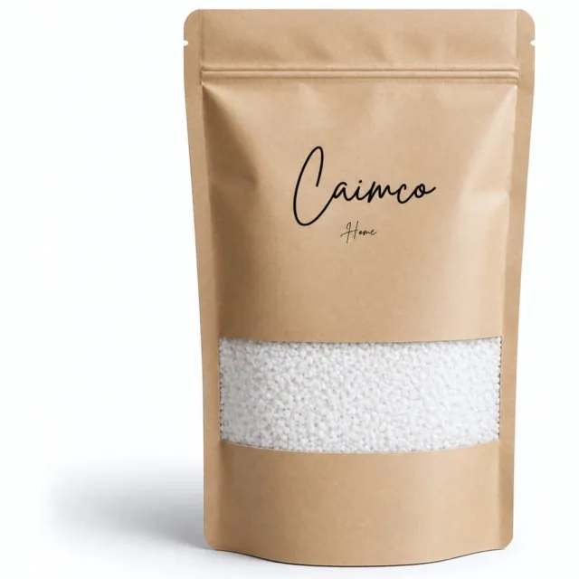 Caimco Kaarsenzand Wit - Natuurlijk Kaarsenzand 500g - Inclusief 5 Lonten - Duurzaam & Herbruikbaar - Lange Brandtijd - Creatieve Sfeerverlichting