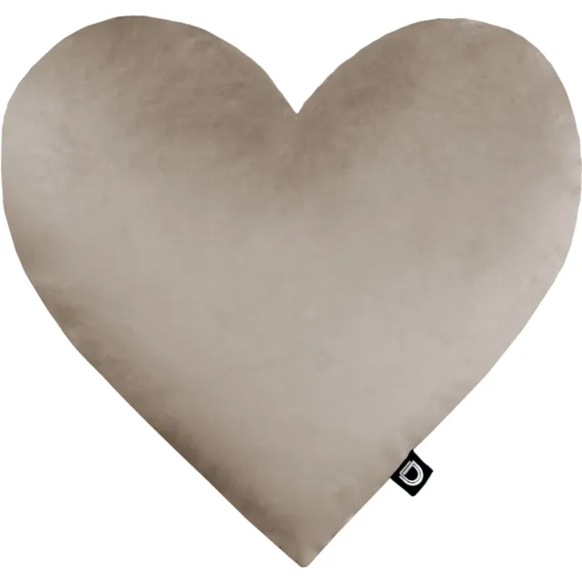 Decordruk VELVET Serie - Decoratief Kussen - Piaskowy Hart - Personaliseerbaar