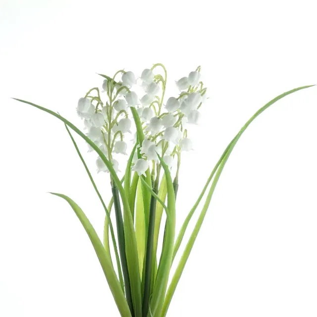 Gasper Lelietjes-van-dalen boeketje 30 cm - kunstbloemen Wit
