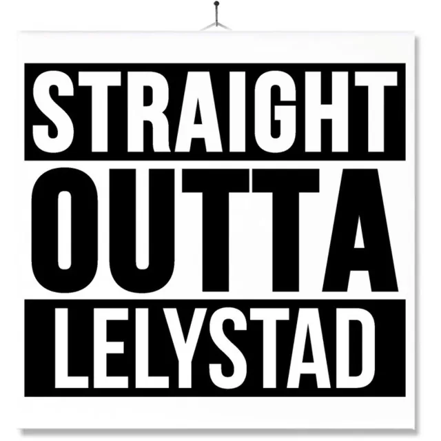 MC Living Tegel Met Opdruk | Geschenk | Wc | Toilet | Straight Outta Lelystad Multi-Color