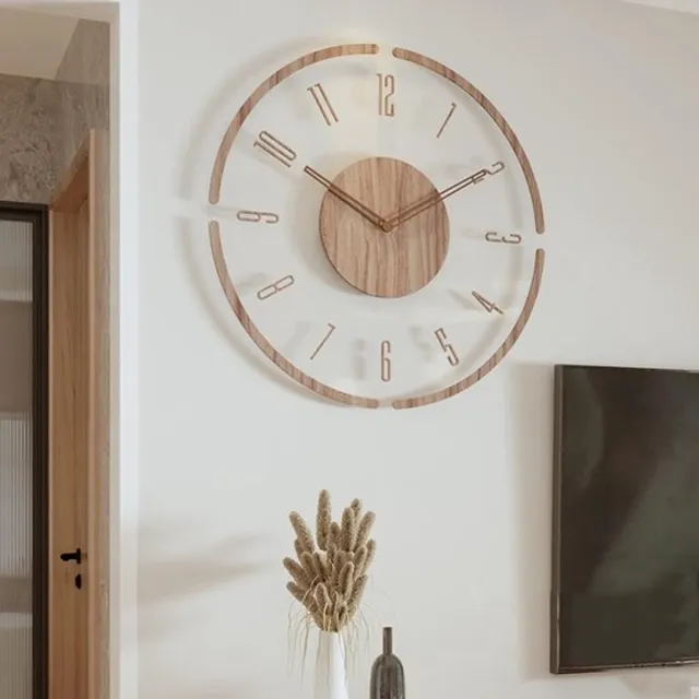 KZQ Stille Transparante Acryl Wandklok Vintage Design 30 Cm – Batterij, Geluidloos, Decoratief Voor Woonkamer En Slaapkamer Zoals in de figuur wordt getoond