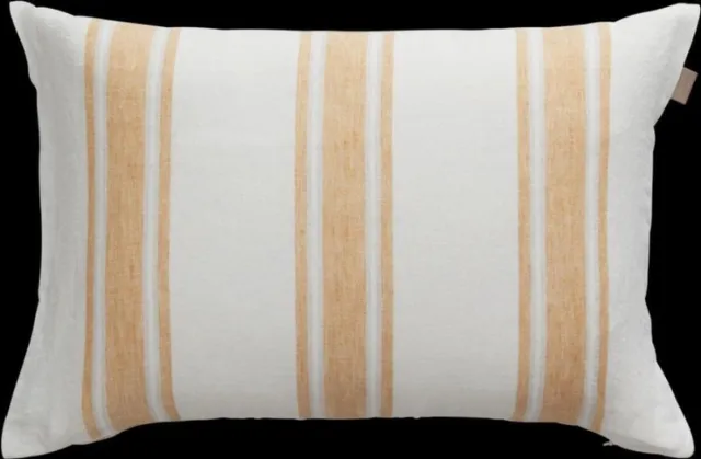 Thuys Linnen Sierkussenhoes – Gestreept 40 x 60 Cm – Warmgeel
