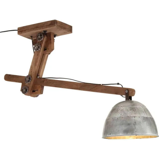vidaXL Plafondlamp 25 W E27 105x30x65-108 cm vintage zilverkleurig