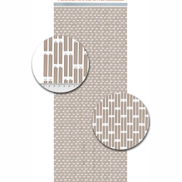 Vliegengordijnenexpert® vliegengordijnenexpert vliegengordijn hulzen taupe 100x240 cm